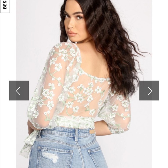 Floral lace top - Picture 2 of 4